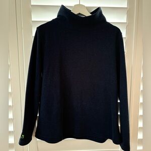 Dudley Stevens, Greenpoint Turtlneck in Terry Fleece, Navy Blue, size L (10-12).
